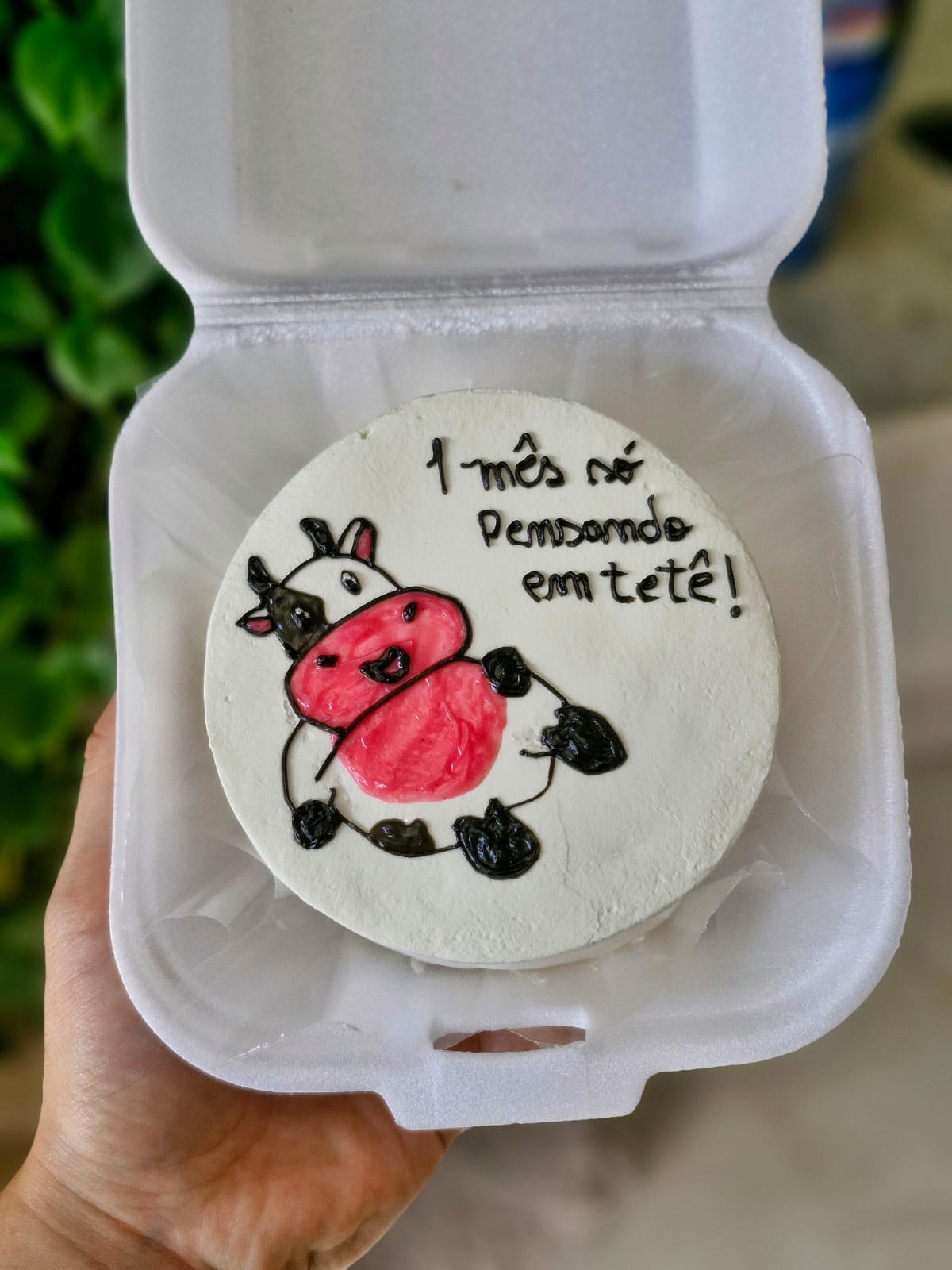 Bento cake com mensagem personalizada — confeitaria em Avaré